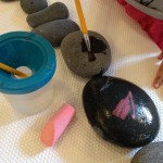 Painting stones with water