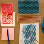 Printmaking with cardboard, bubble wrap, and more