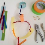 Create a mobile with wire, paper, and more