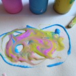 Colored glue art