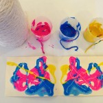 Fold paintings with string