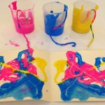 Fold paintings with string
