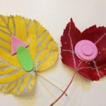 Decorating fall leaves
