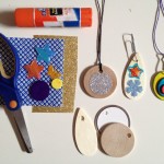 Wood and paper charms