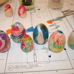 Wooden egg painting