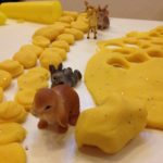 Play dough and woodland creatures