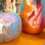 Painting on pumpkins