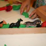 Play dough with animal figures