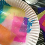 Bleeding tissue paper color mixing