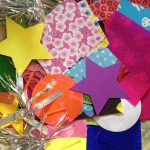 Card making with colorful paper and more